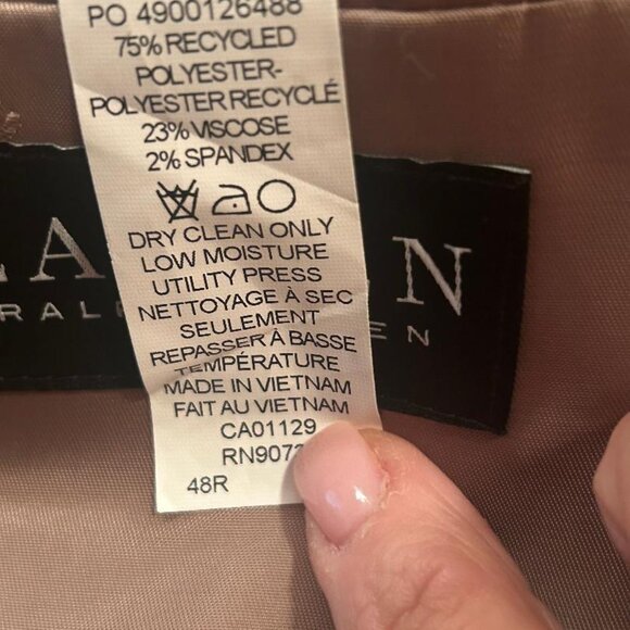 Ralph Lauren Blue and Tan Plaid Sport Coat EUC 48R - Picture 6 of 7